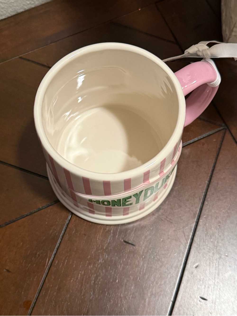 Rae Dunn x Harry Potter Pink Stripe 'Honeydukes' Ceramic Mug SWEET TREATS- NWT - Picture 6 of 7